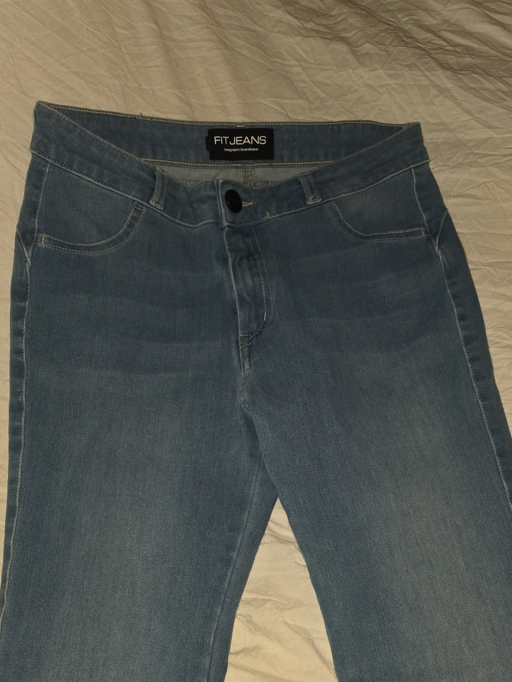 FITJEANS Women's Medium Blue Skinny Stretch Jeans